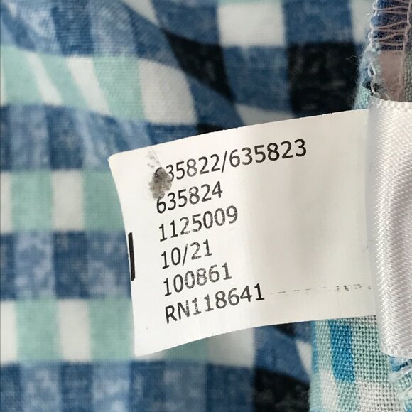 Lane Bryant Button Up Blouse Women's Plus Size 18/20 Blue Plaid Career Rayon - Picture 13 of 13